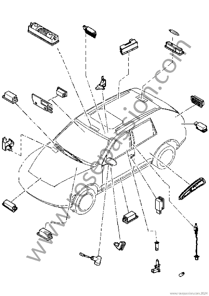 Original Porsche Cayenne 9p 9pa Feux de Lampes Éclairage de Zone Pieds 7l0947415